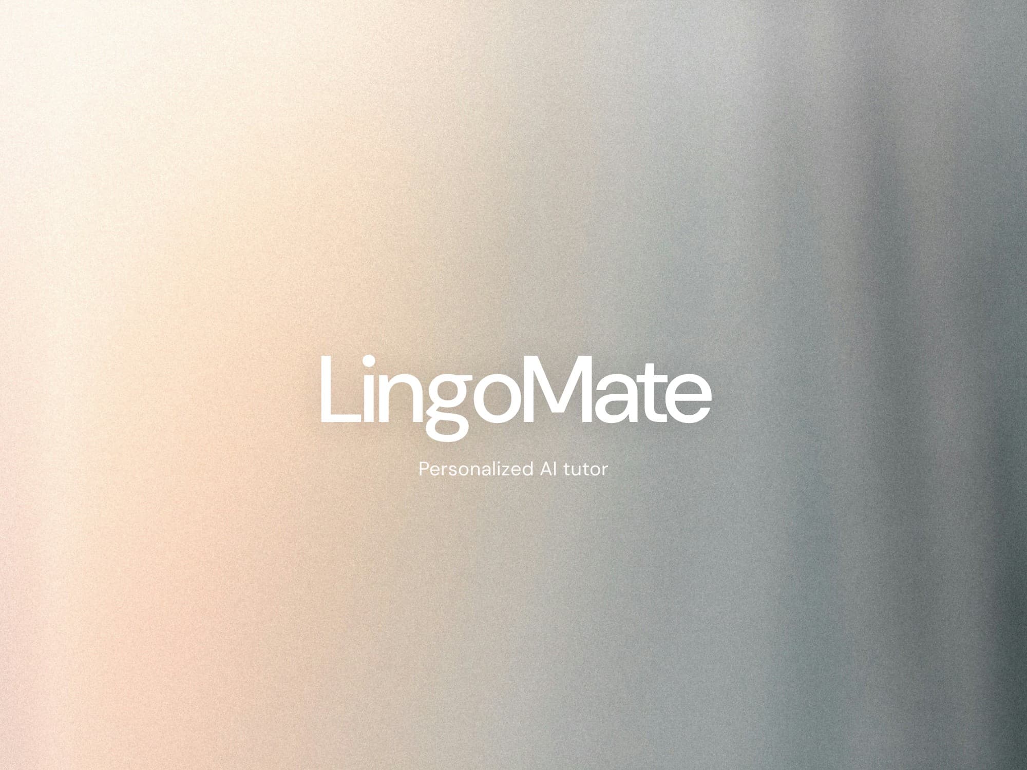 LingoMate, a personalized AI tutor, on a soft gradient background